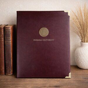 Indiana University Leather Padfolio Portfolio Notebook Holder with Embossed Seal